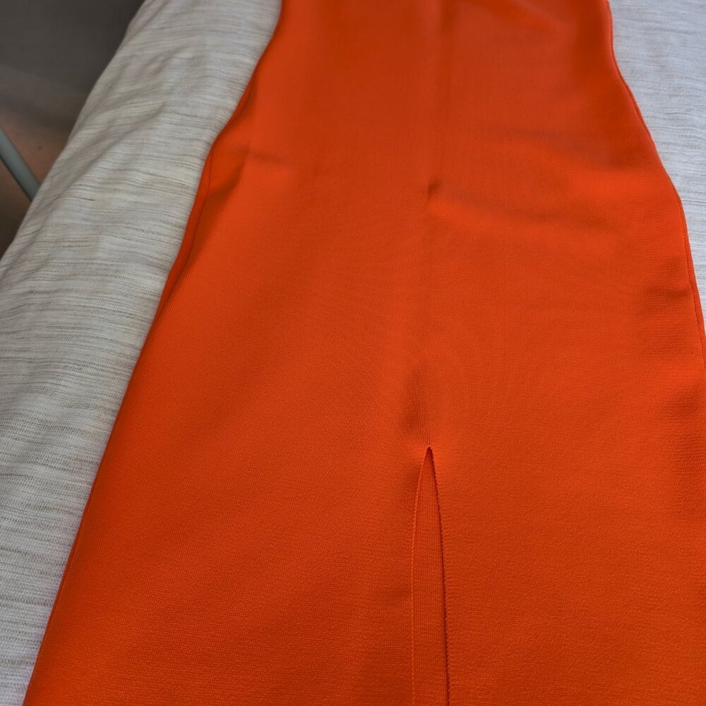 House of Harlow Womens Scoop Neck Sleeveless Knit Shift Dress Large Orange NWT - Picture 2 of 8